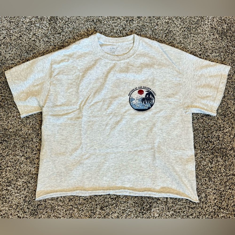 Grey crop shirt